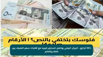 50% تراجع.. الريال اليمني يواصل خسائر كبيرة مع تقلبات سعر الصرف بين 2023 و2025م